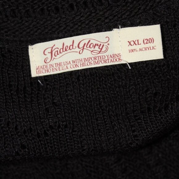Faded Glory black Knit Shrug juniors size XXL - Picture 3 of 7